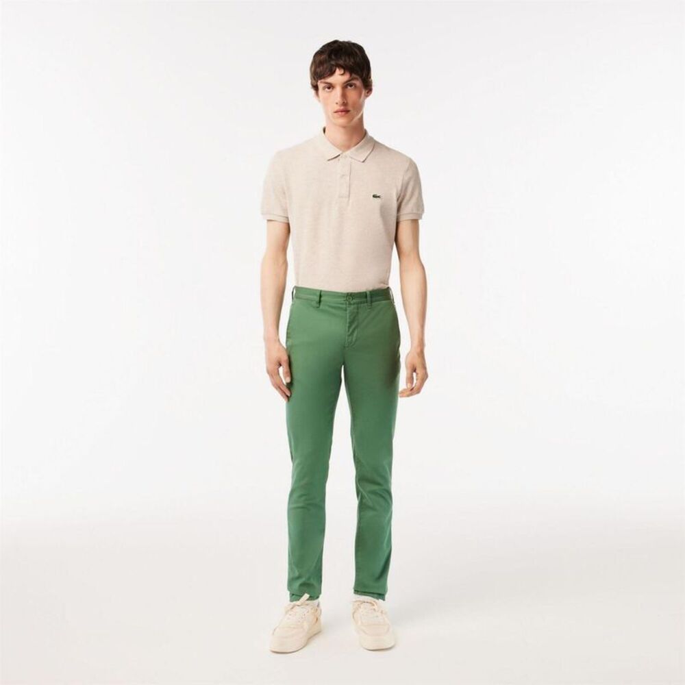 Lacoste Mens Natural Cotton Slim Chinos / Green